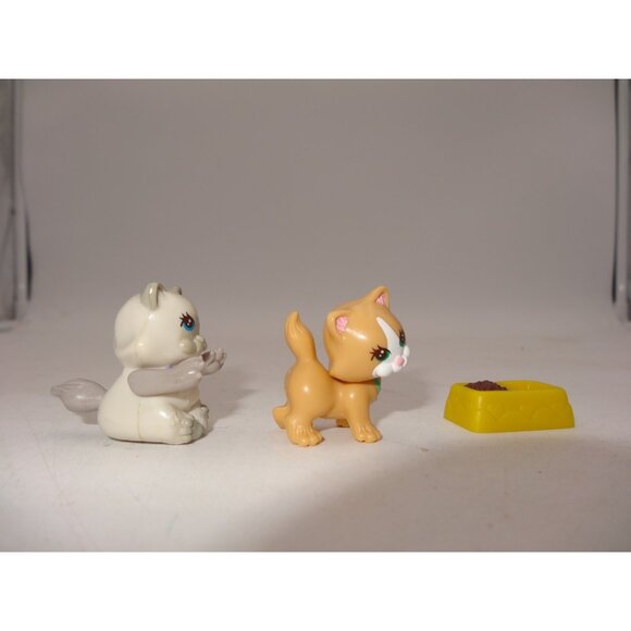 Littlest Pet Shop Cutesy Kittens with Cat and Mouse1992 Kenner an White Kitty - Picture 13 of 16